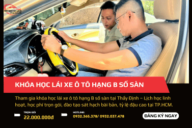 Khóa học lái xe ô tô hạng B số sàn